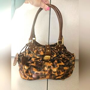 Vintage Original By Sharif Handbag W/A Zip& Buckle Closure Brown Multi Material